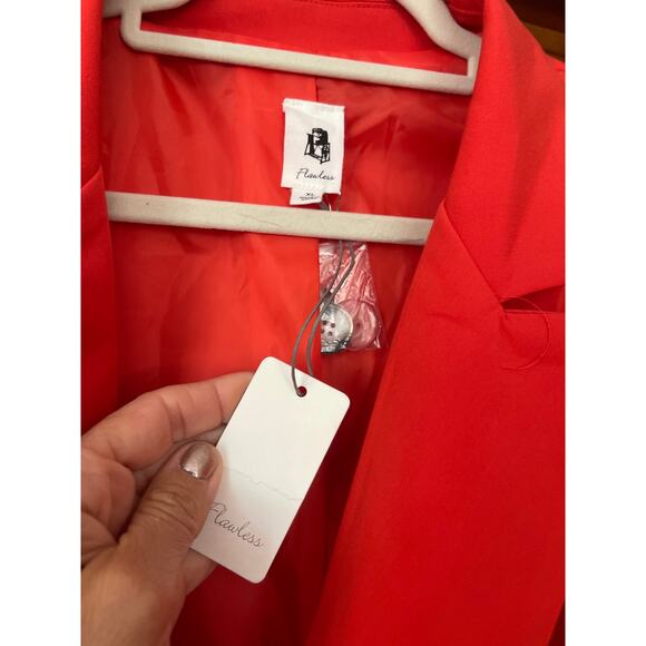 Flawless double button Blazer poppy Red size xl - Picture 2 of 6